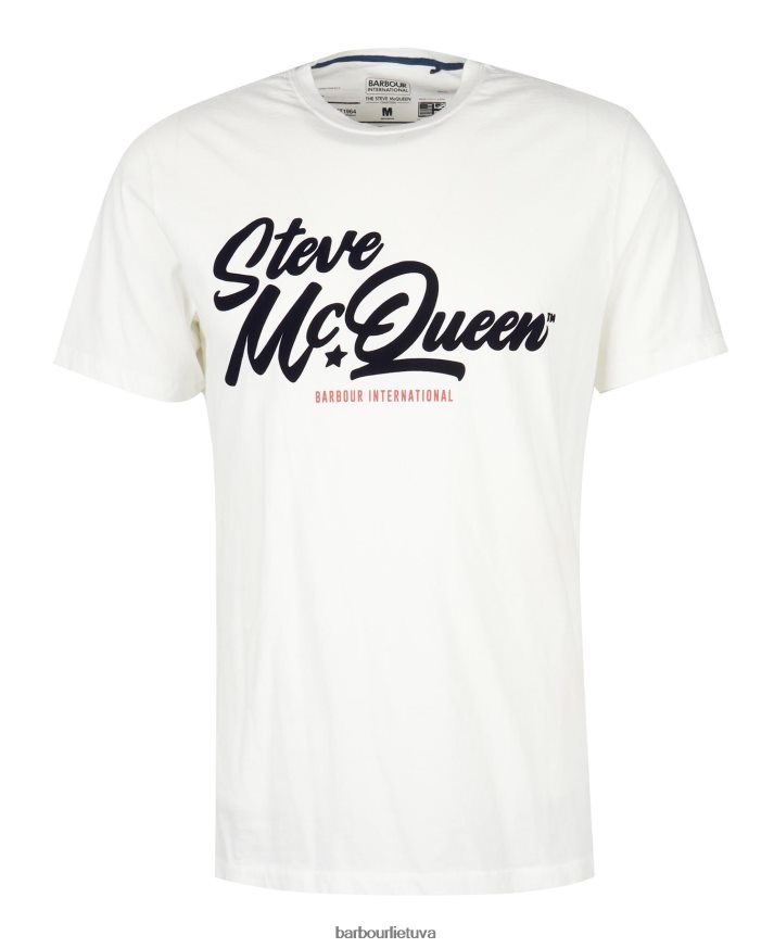 apranga Barbour Murrey grafiniai marškinėliai šnabžda balta vyrų 6F6D80855