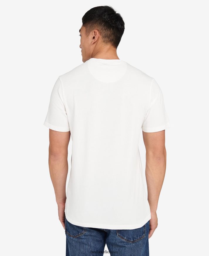 apranga Barbour Murrey grafiniai marškinėliai šnabžda balta vyrų 6F6D80855