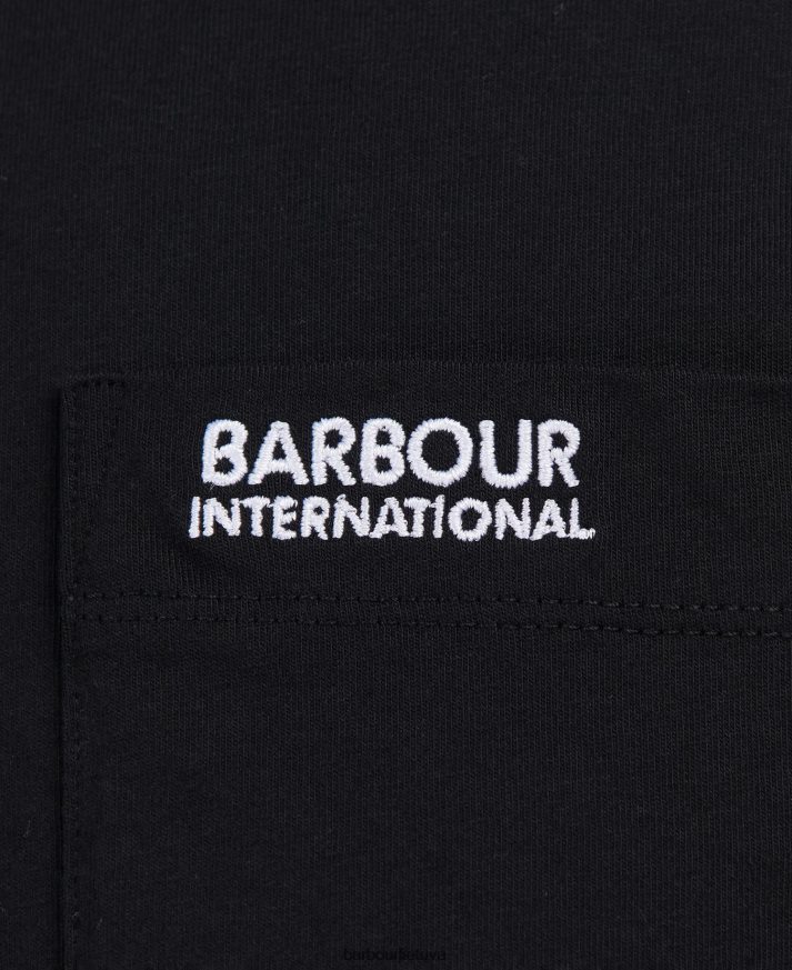 apranga Barbour Radok kišeniniai marškinėliai juodas vyrų 6F6D80861