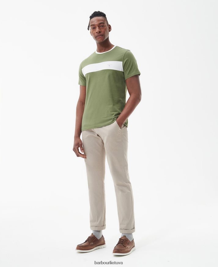 apranga Barbour Steaford paneliniai marškinėliai klasikinis baltas vyrų 6F6D80788