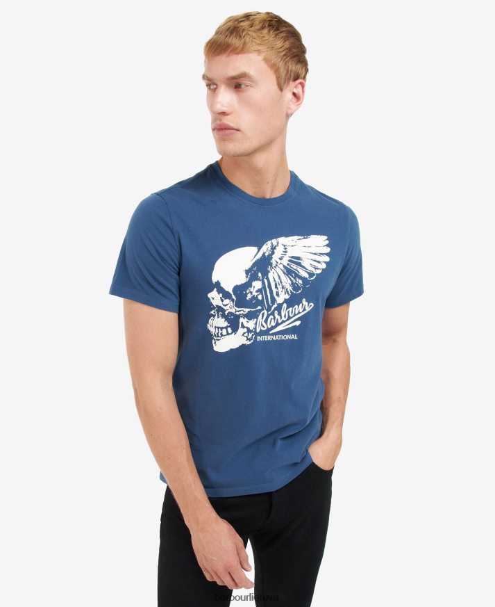 apranga Barbour Vantage grafinio rašto marškinėliai lenktyninis žalias vyrų 6F6D80929