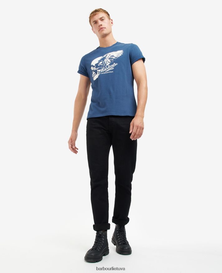 apranga Barbour Vantage grafinio rašto marškinėliai lenktyninis žalias vyrų 6F6D80929