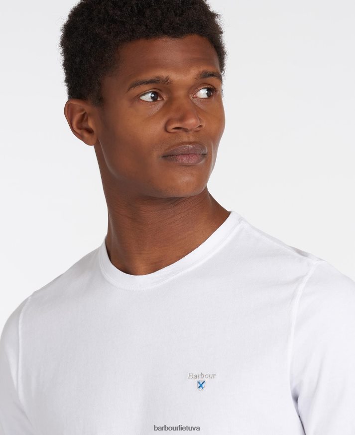 apranga Barbour aboyne marškinėliai baltas vyrų 6F6D80778