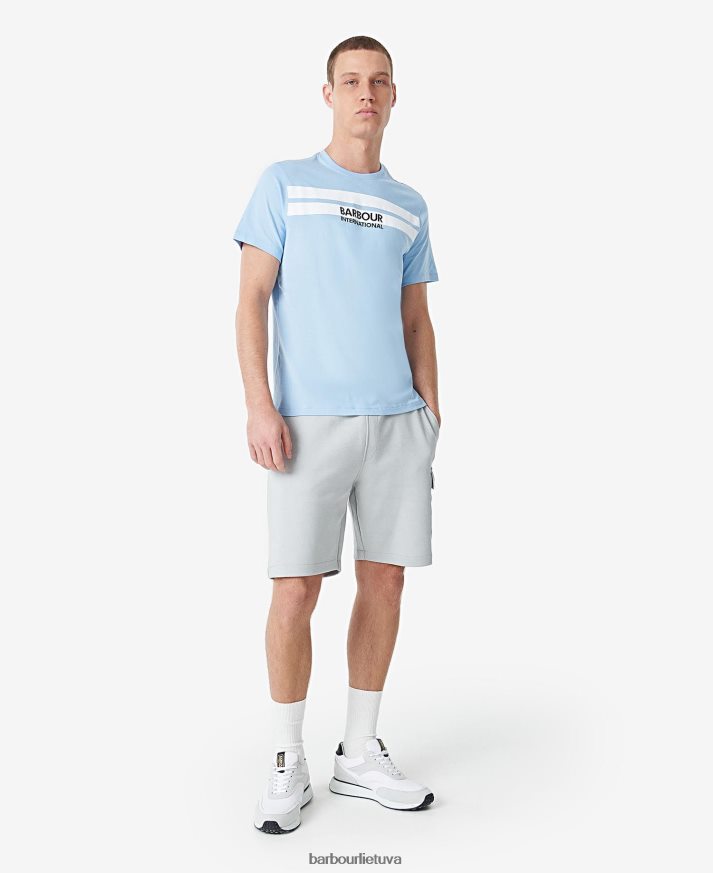apranga Barbour aukšti marškinėliai išblukęs mėlynas vyrų 6F6D80873