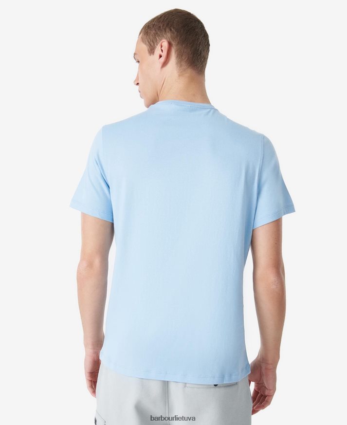 apranga Barbour aukšti marškinėliai išblukęs mėlynas vyrų 6F6D80873