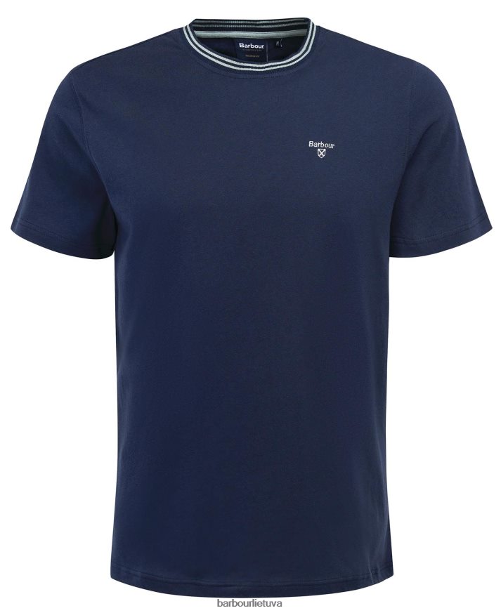 apranga Barbour austwick marškinėliai mėlyna kreida vyrų 6F6D80760
