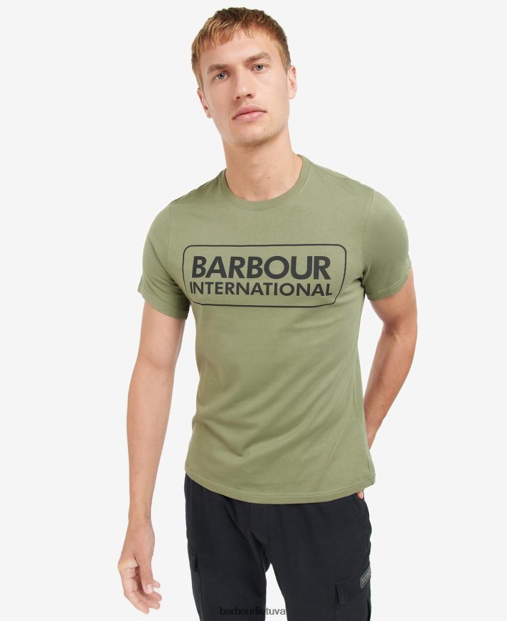 apranga Barbour būtini marškinėliai su dideliu logotipu klasikinis juodas vyrų 6F6D80802