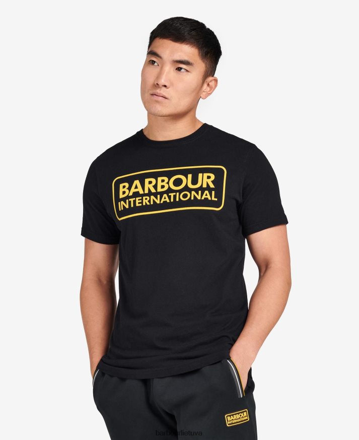 apranga Barbour būtini marškinėliai su dideliu logotipu klasikinis juodas vyrų 6F6D80881