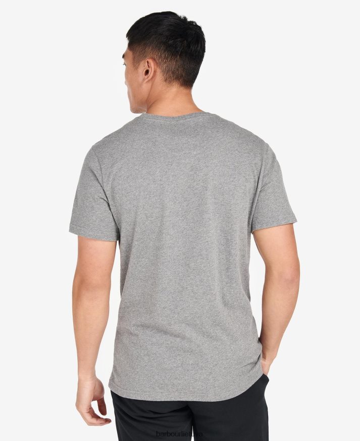 apranga Barbour būtini marškinėliai su dideliu logotipu klasikinis juodas vyrų 6F6D80909