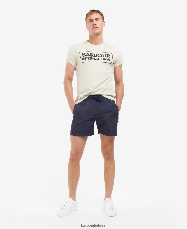 apranga Barbour būtini marškinėliai su dideliu logotipu klasikinis juodas vyrų 6F6D80930