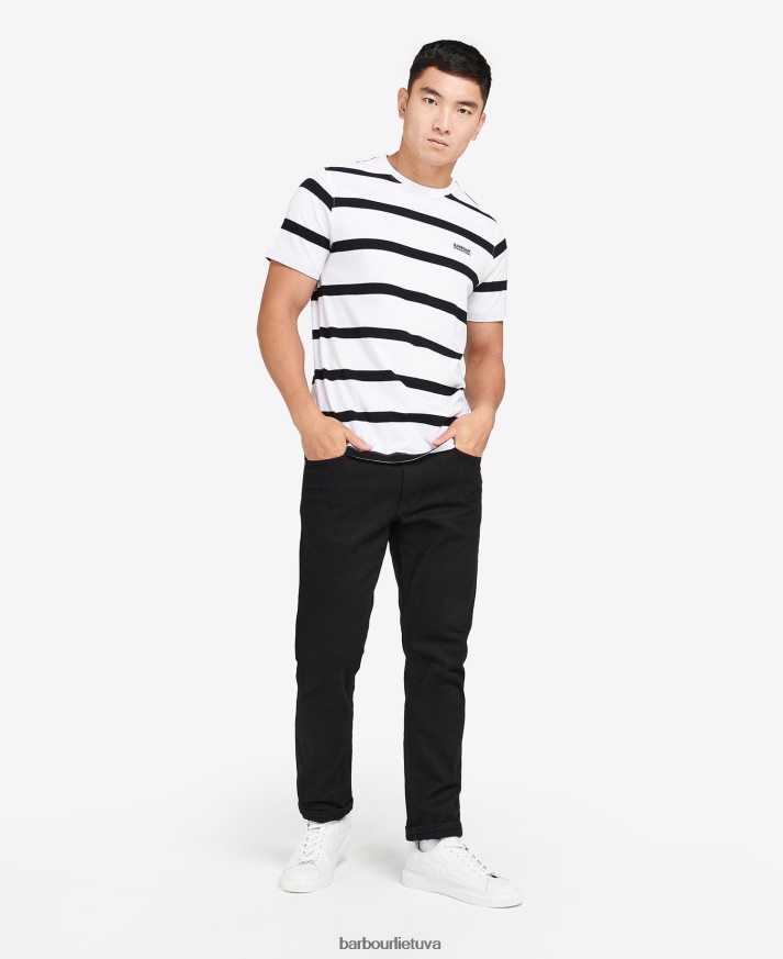 apranga Barbour cobain dryžuoti marškinėliai mėlynas horizontas vyrų 6F6D80913