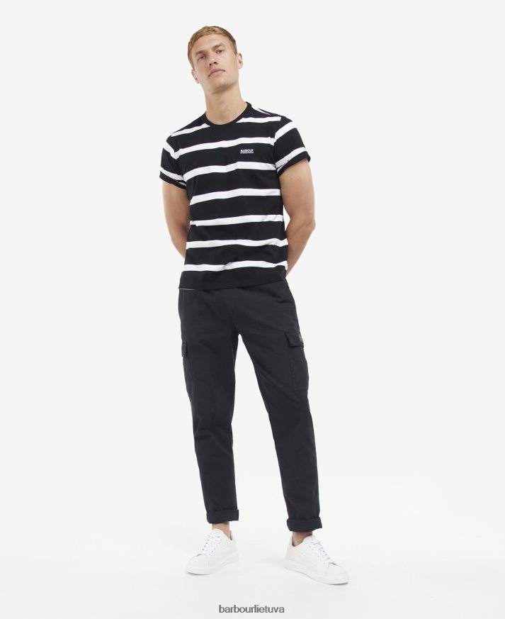 apranga Barbour cobain dryžuoti marškinėliai mėlynas horizontas vyrų 6F6D80919