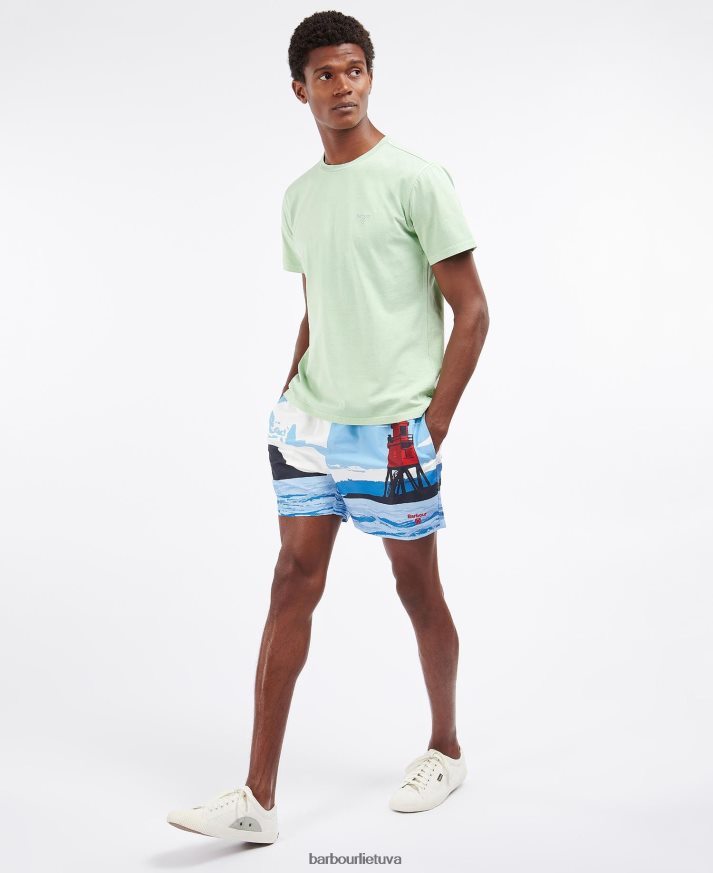 apranga Barbour drabužiais dažyti marškinėliai dangus vyrų 6F6D80800