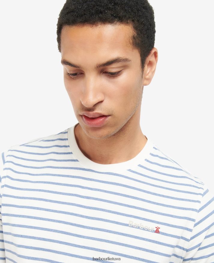 apranga Barbour įdubę dryžuoti marškinėliai milteliai mėlyni vyrų 6F6D80828