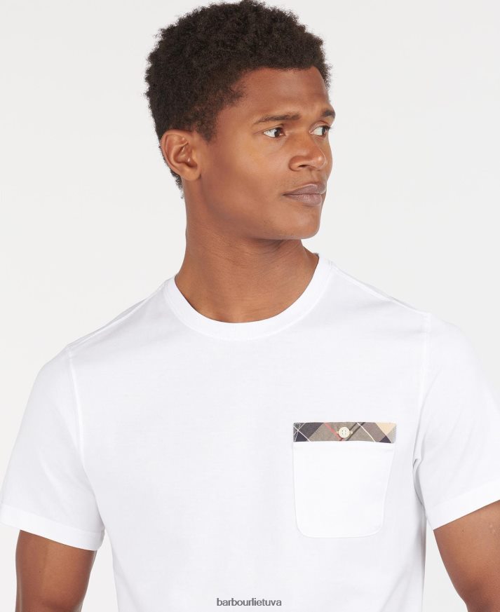 apranga Barbour durness kišeniniai marškinėliai čili raudona vyrų 6F6D80886