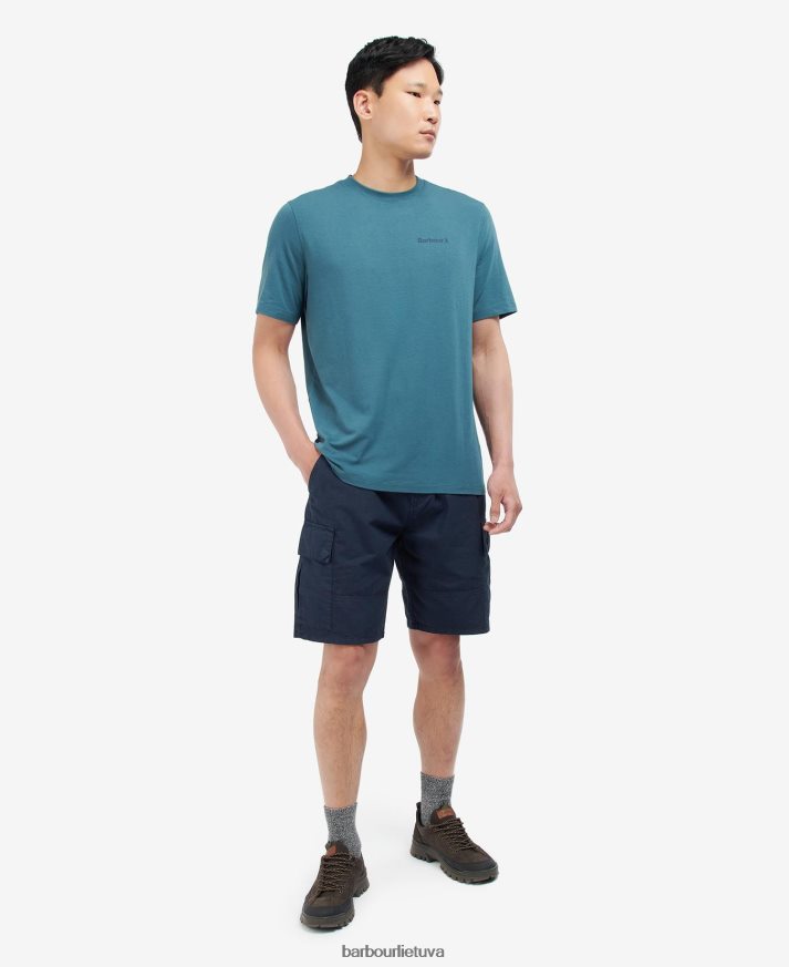 apranga Barbour koordinačių logotipo marškinėliai rūkas vyrų 6F6D80843