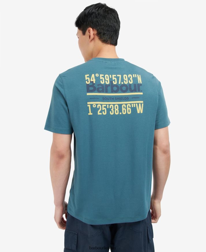 apranga Barbour koordinačių logotipo marškinėliai rūkas vyrų 6F6D80843