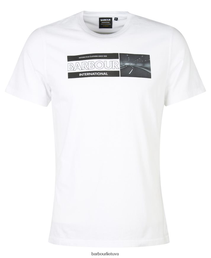 apranga Barbour kronšteinas grafiniais raštais marškinėliai klasikinis baltas vyrų 6F6D80917