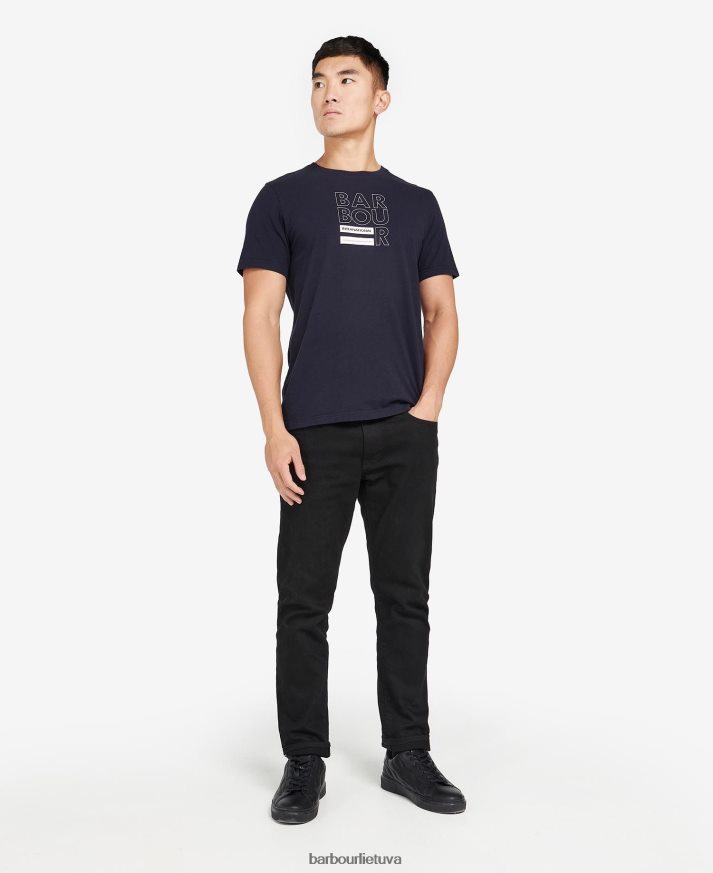 apranga Barbour kubo grafinio rašto marškinėliai klasikinis baltas vyrų 6F6D80838