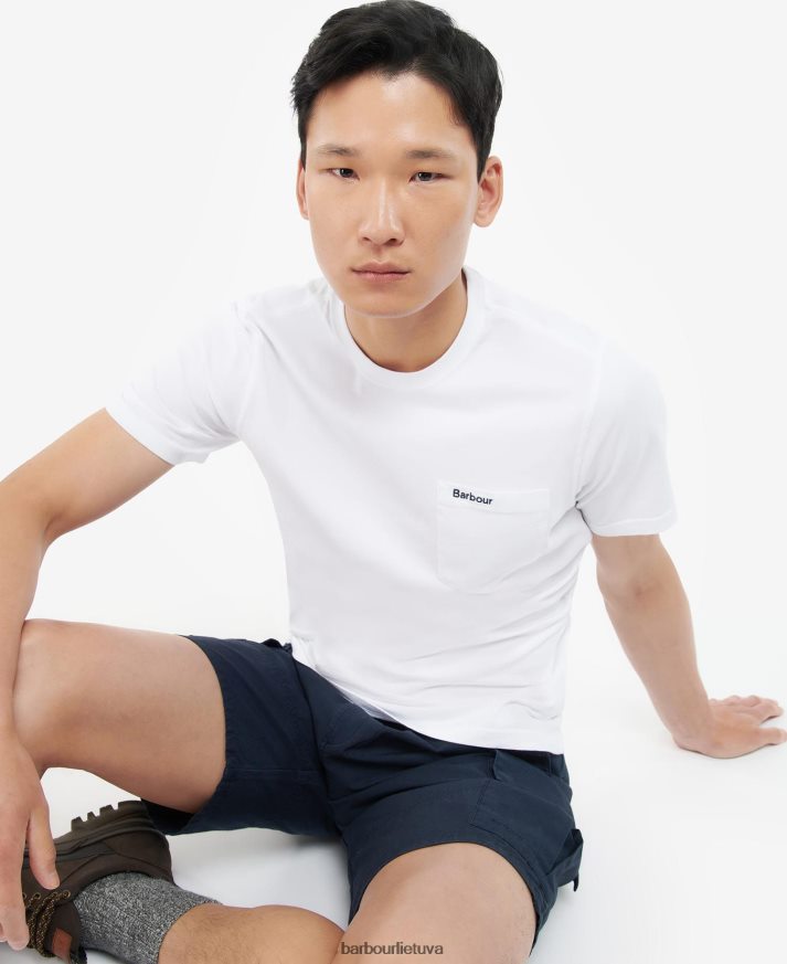apranga Barbour langdon kišeniniai marškinėliai klasikinis laivynas vyrų 6F6D80900