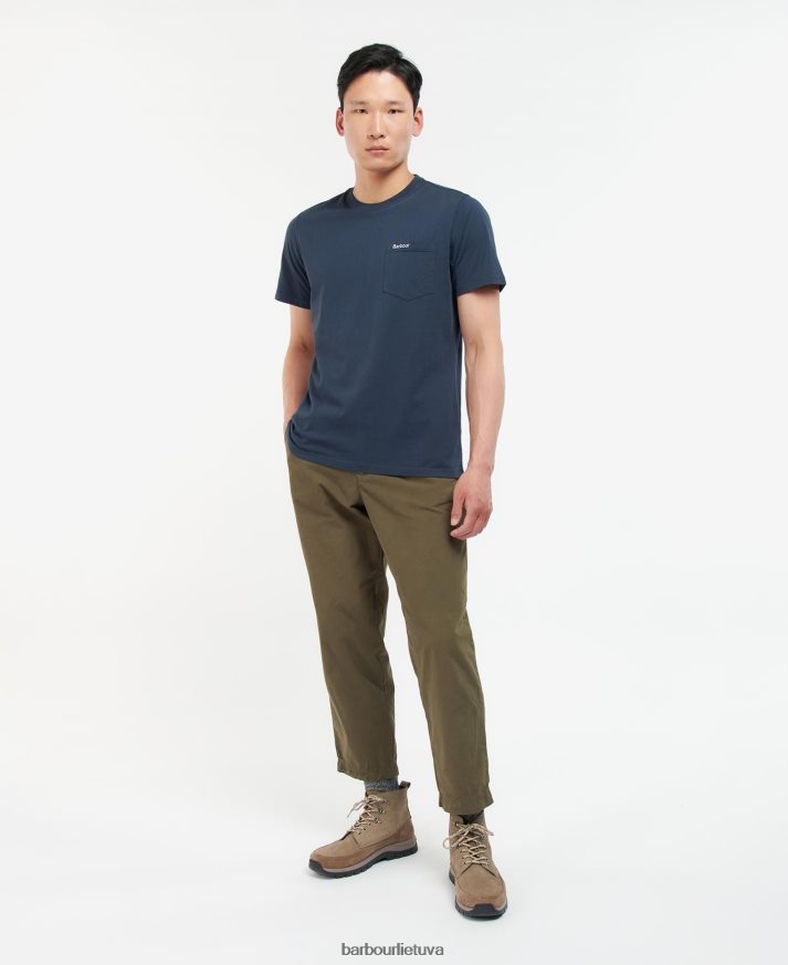 apranga Barbour langdon kišeniniai marškinėliai klasikinis laivynas vyrų 6F6D80918