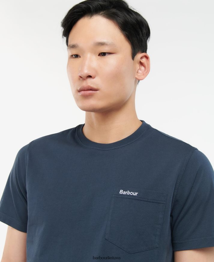 apranga Barbour langdon kišeniniai marškinėliai klasikinis laivynas vyrų 6F6D80918