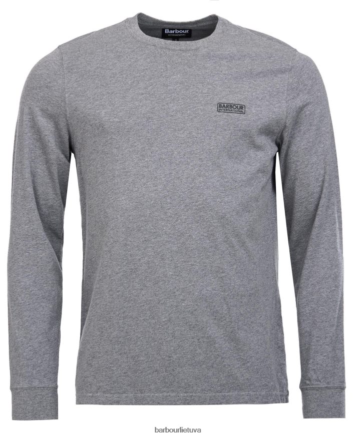 apranga Barbour marškinėliai su logotipu ilgomis rankovėmis juodas vyrų 6F6D80899