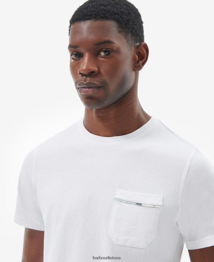 apranga Barbour miško bažnyčios marškinėliai klasikinis baltas vyrų 6F6D80859
