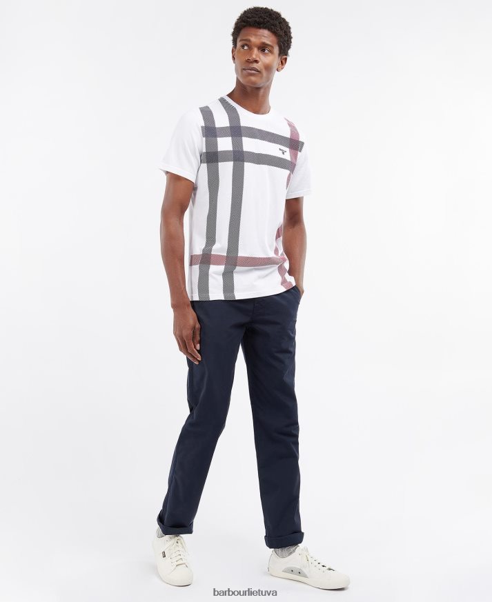 apranga Barbour normaniški marškinėliai baltas vyrų 6F6D80962