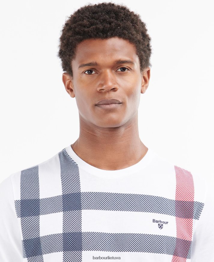 apranga Barbour normaniški marškinėliai baltas vyrų 6F6D80962