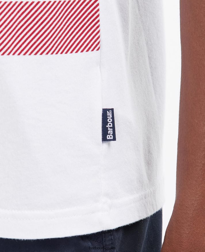 apranga Barbour normaniški marškinėliai baltas vyrų 6F6D80962