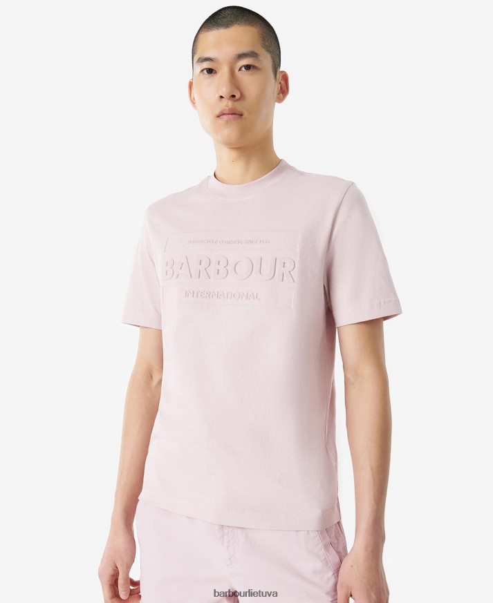 apranga Barbour pakreipti marškinėliai sutemų rožinė vyrų 6F6D80825