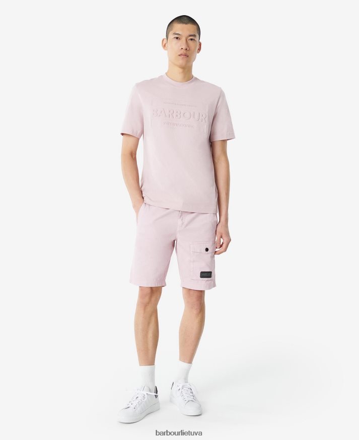 apranga Barbour pakreipti marškinėliai sutemų rožinė vyrų 6F6D80825