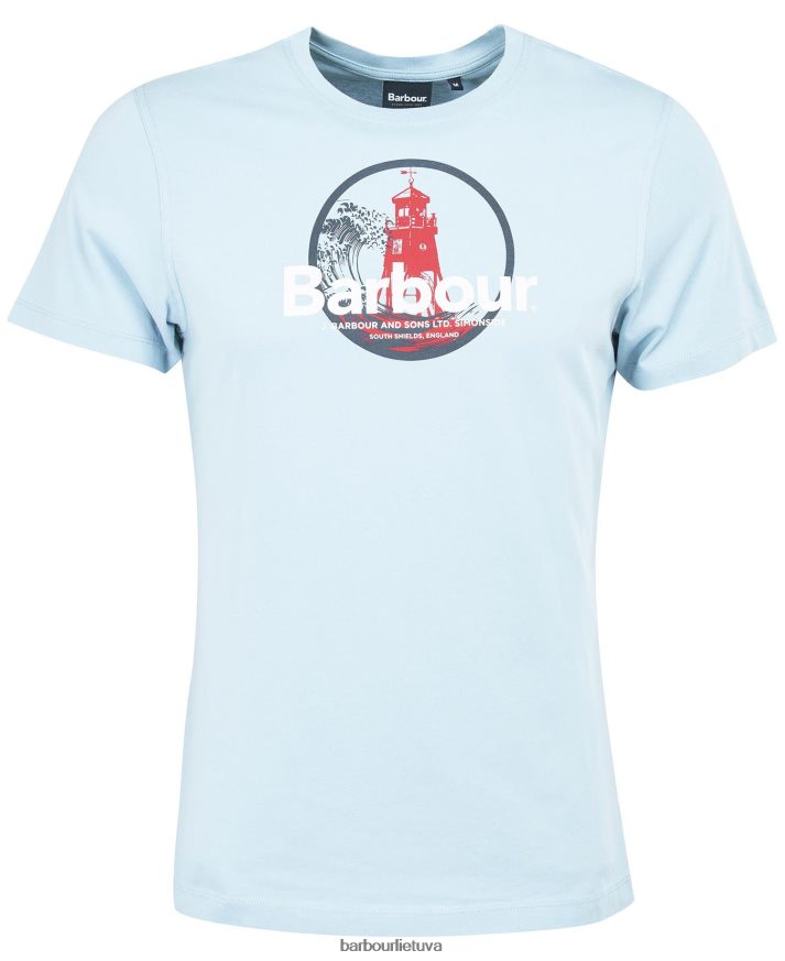 apranga Barbour pertraukos grafinio rašto marškinėliai mėlynas rūkas vyrų 6F6D80942