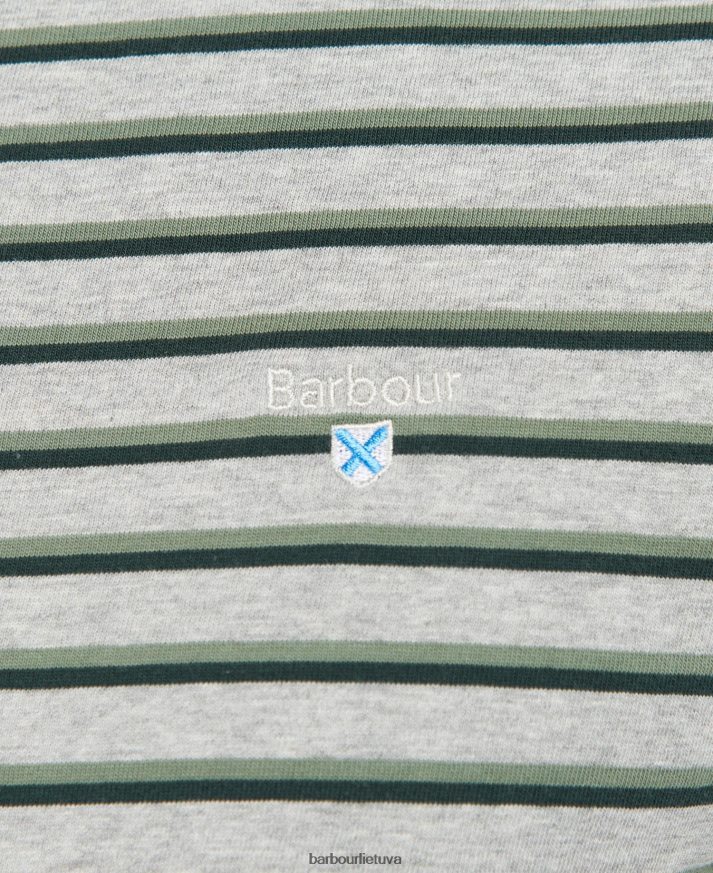 apranga Barbour ponte dryžuoti marškinėliai pilkas marlas vyrų 6F6D80934