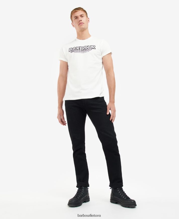 apranga Barbour rowley logotipo marškinėliai šnabžda balta vyrų 6F6D80932