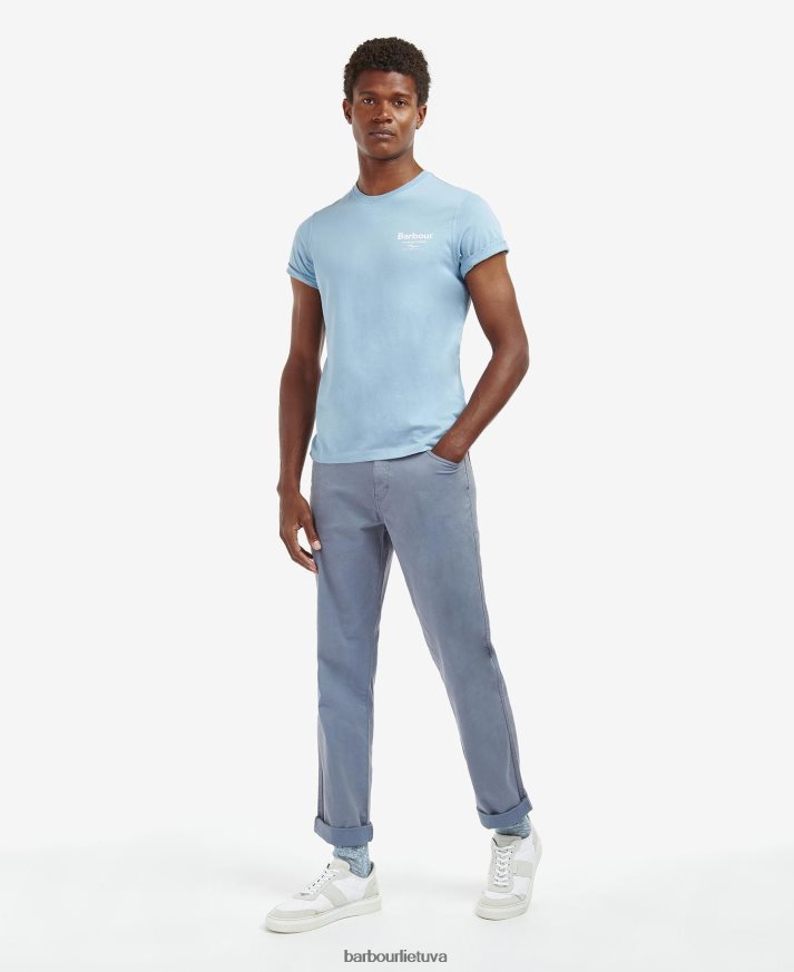 apranga Barbour satley grafinio rašto marškinėliai balintos alyvuogės vyrų 6F6D80904