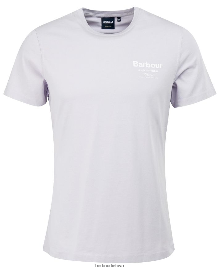 apranga Barbour satley grafinio rašto marškinėliai balintos alyvuogės vyrų 6F6D80964