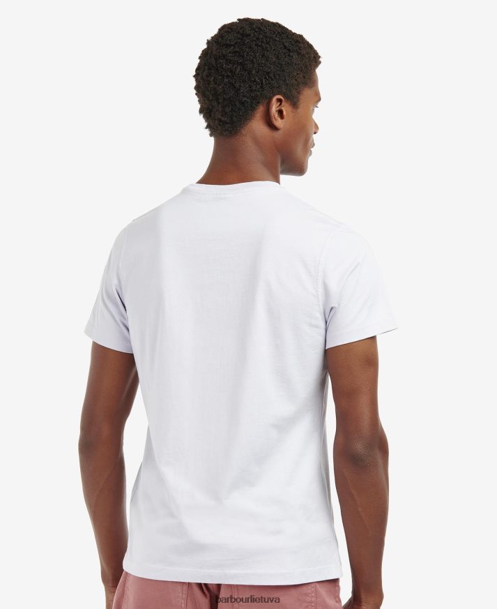 apranga Barbour satley grafinio rašto marškinėliai balintos alyvuogės vyrų 6F6D80964