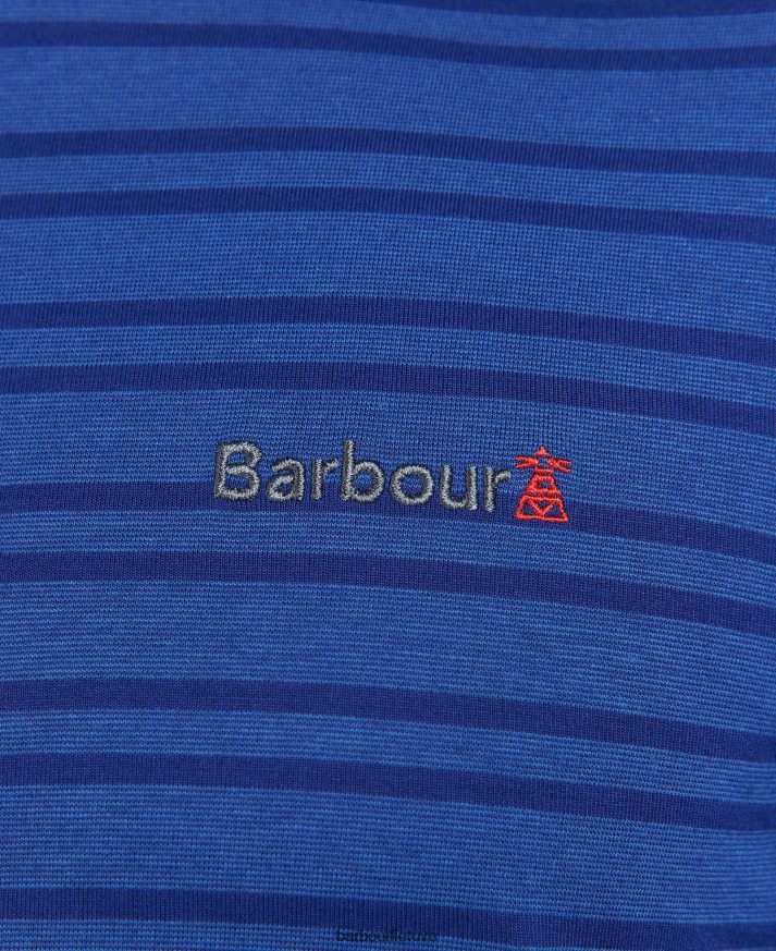 apranga Barbour stainton dryžuoti marškinėliai rašalinė mėlyna vyrų 6F6D80853