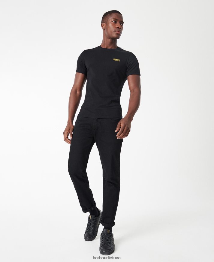 apranga Barbour tarptautinis marškinėlių mažas logotipas juodas vyrų 6F6D80787