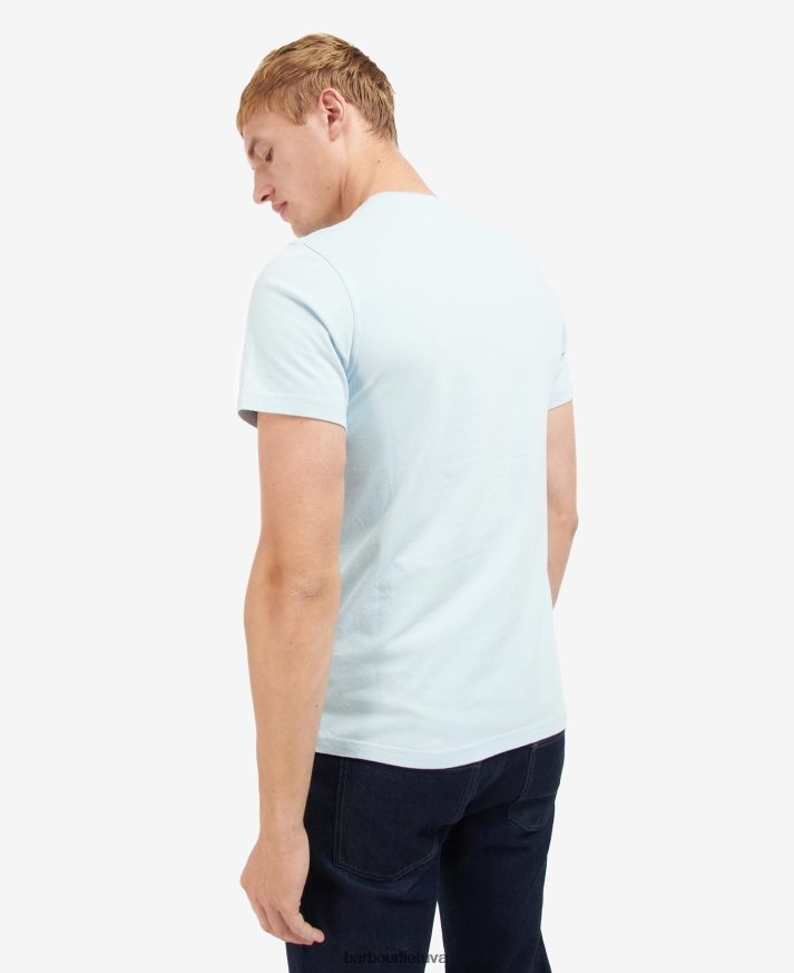 apranga Barbour taupūs grafinio rašto marškinėliai blyškus dangus vyrų 6F6D80841