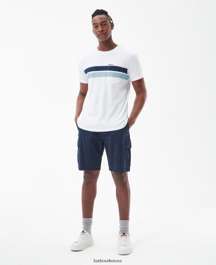 apranga Barbour tindale marškinėliai klasikinis baltas vyrų 6F6D80776