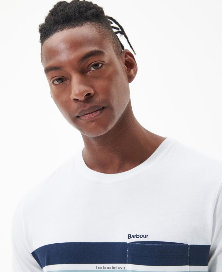 apranga Barbour tindale marškinėliai klasikinis baltas vyrų 6F6D80776