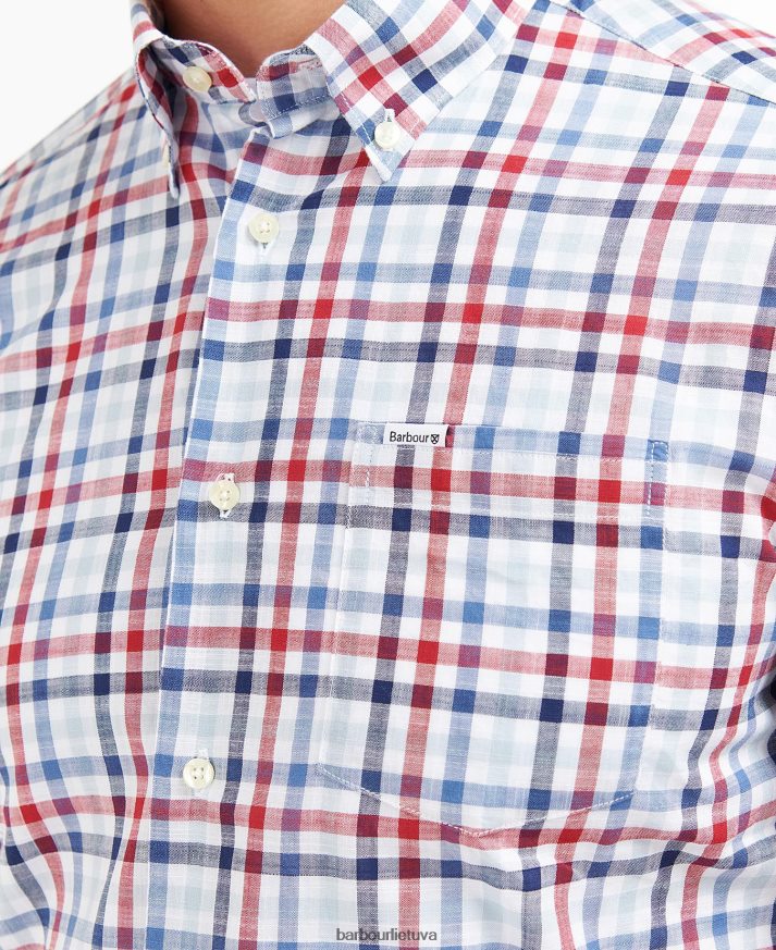 apranga Barbour Barbout Kinson pritaikyti marškiniai klasikinė rožinė vyrų 6F6D80365