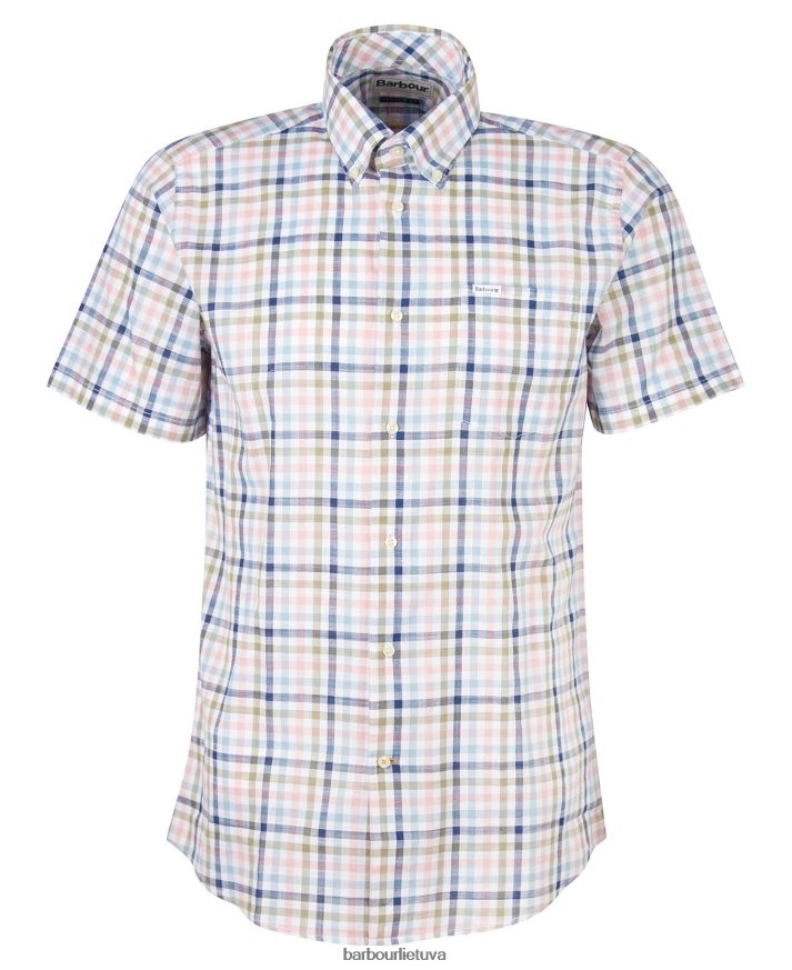 apranga Barbour Barbout Kinson pritaikyti marškiniai klasikinė rožinė vyrų 6F6D80437