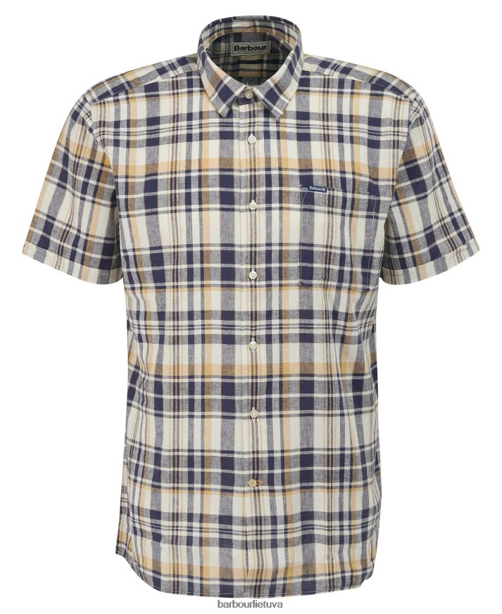 apranga Barbour Bodmin vasariniai marškinėliai trumpomis rankovėmis alyvuogių vyrų 6F6D80421