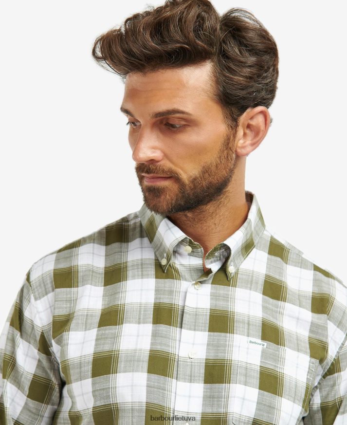 apranga Barbour Broxfield įprasti languoti marškinėliai klasikinė mėlyna vyrų 6F6D80485