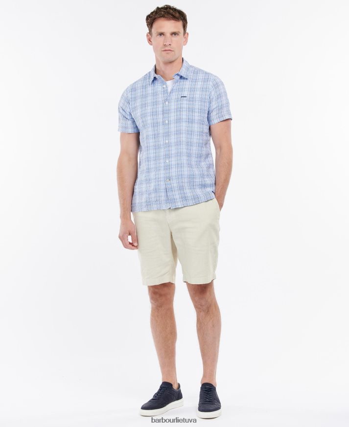 apranga Barbour Deanhill vasariniai marškinėliai trumpomis rankovėmis dulkėtos mėtos vyrų 6F6D80400