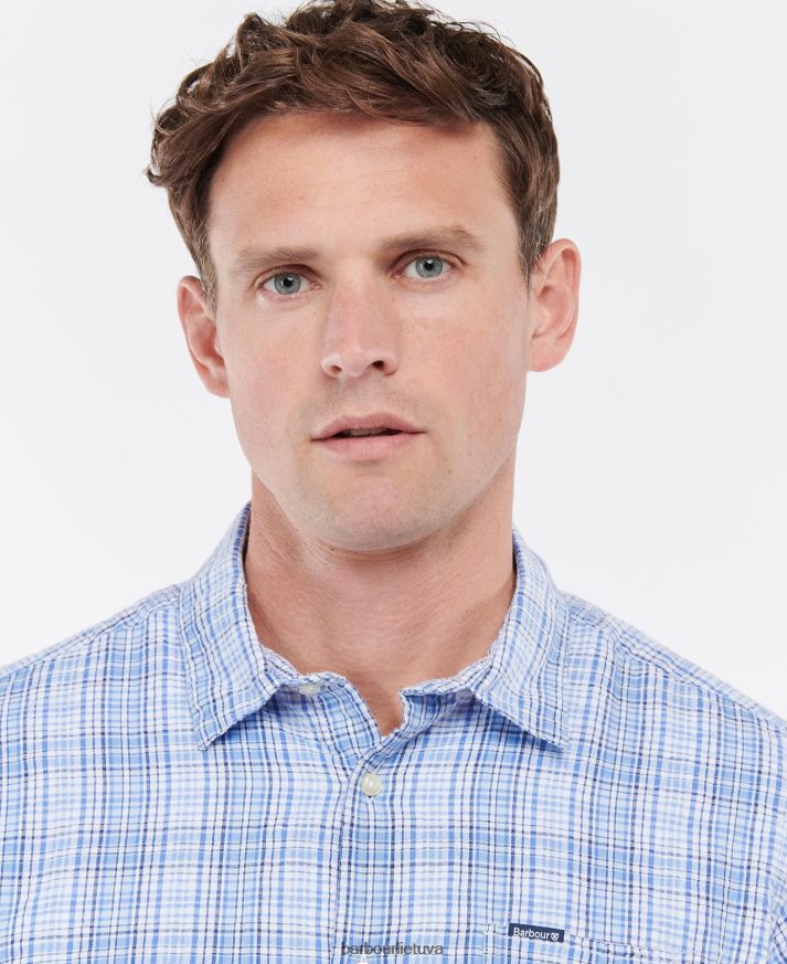 apranga Barbour Deanhill vasariniai marškinėliai trumpomis rankovėmis dulkėtos mėtos vyrų 6F6D80400